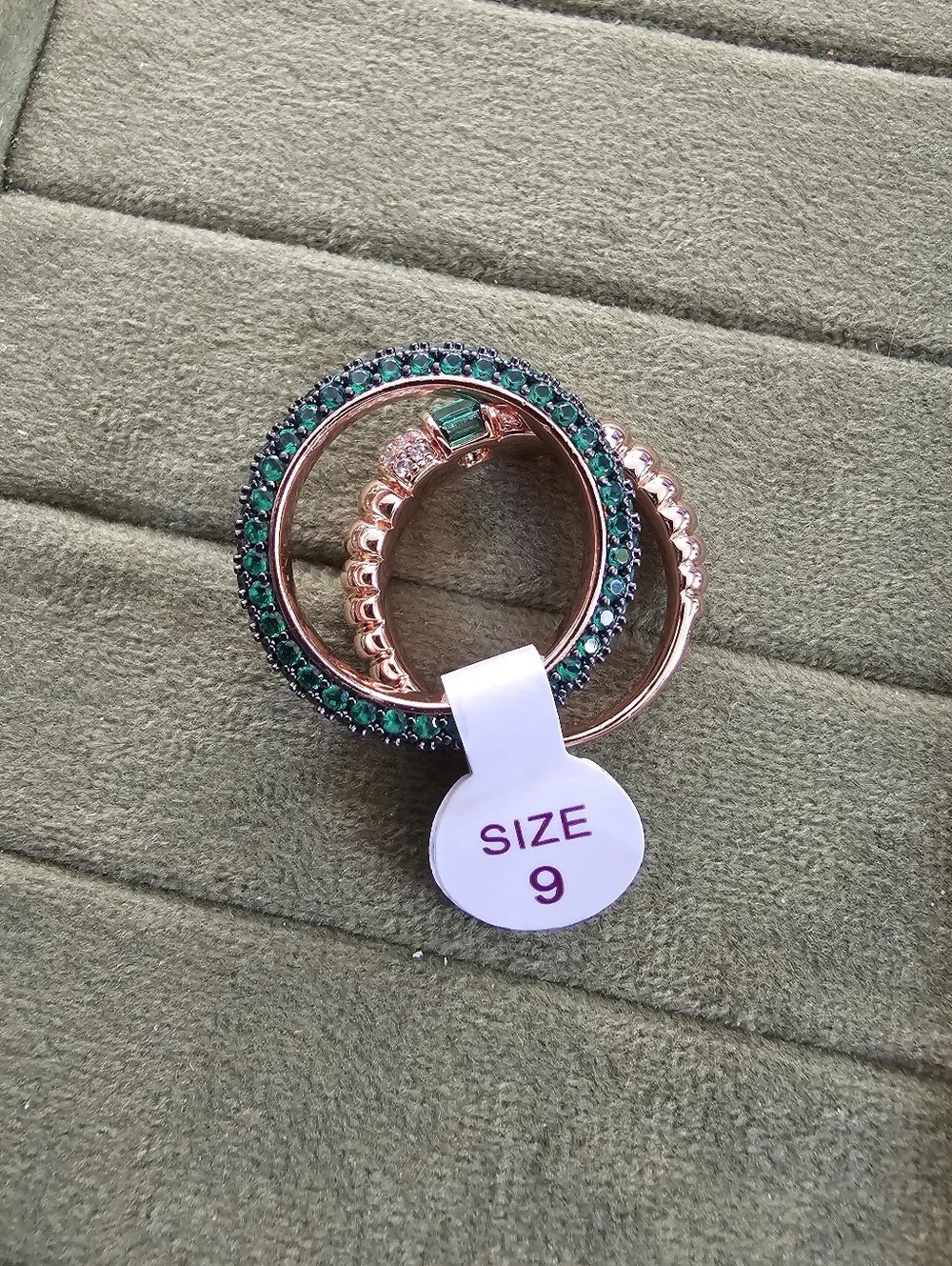 Gold Plated Ring Set Size 9
